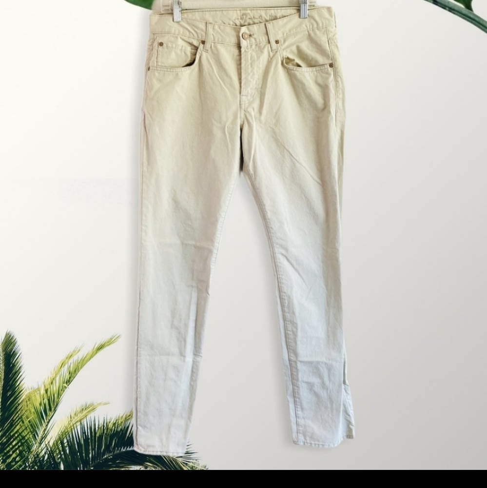 7 for all Mankind “The Straight” Khaki Pants Sz 32 - Picture 8 of 9